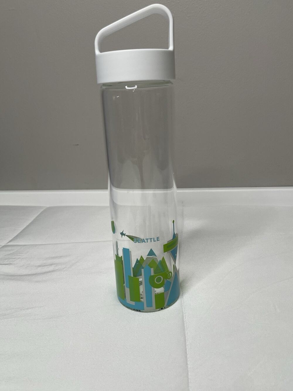 Starbucks Seattle You Are Here Glass Water Bottle 18.5 oz 2016 Retired